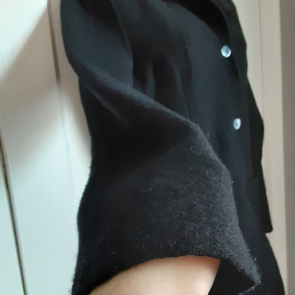 Herman Geist black 100% wool peacoat size small - Picture 5 of 7
